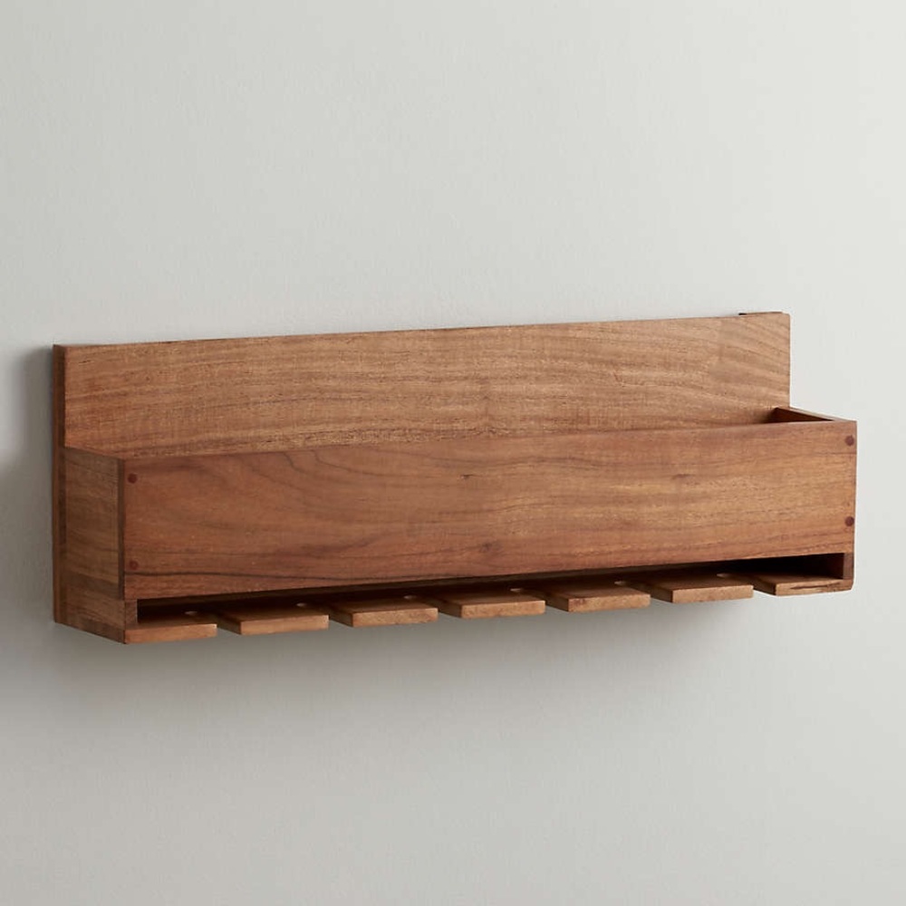 New! Crate and Barrel Wine Bottle and Glass Rack